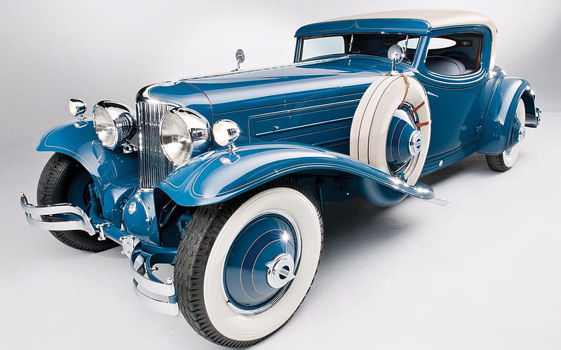Cord L29, blue coupe, retro cars, vintage cars, Cord Automobile, american retro cars, HD wallpaper
