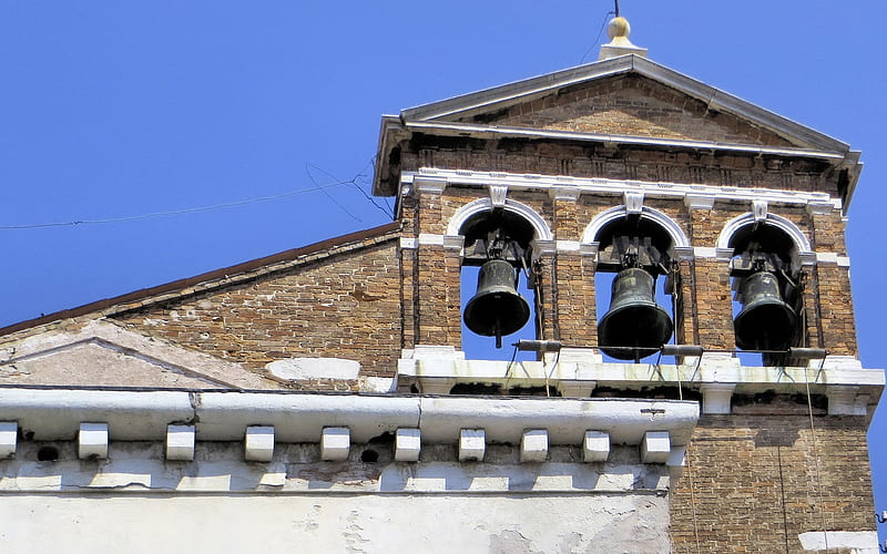 Church Bells in Venice, Italy, Venice, church, Italy, bells, HD wallpaper