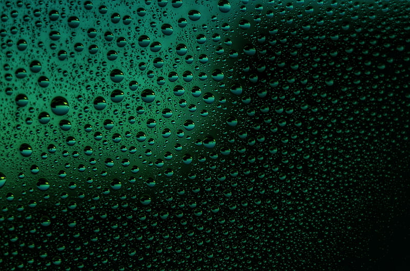 Green Water Drops , black water, face, glass, iphone, rain, raindrops, samsung, HD wallpaper