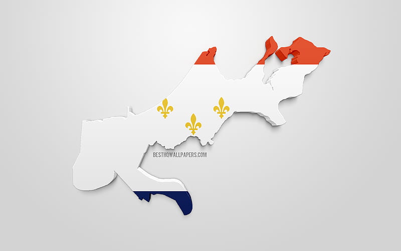 New Orleans Map Silhouette, 3D Flag Of New Orleans, American City, 3D Art, New  Orleans 3D Flag, Hd Wallpaper | Peakpx