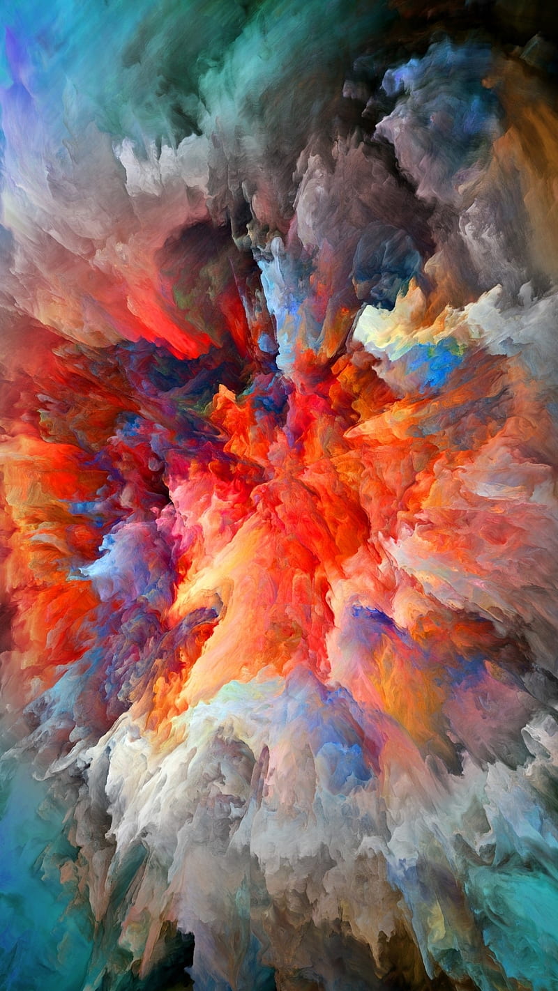 Exploding Clouds, color, colour, explosion, HD phone wallpaper