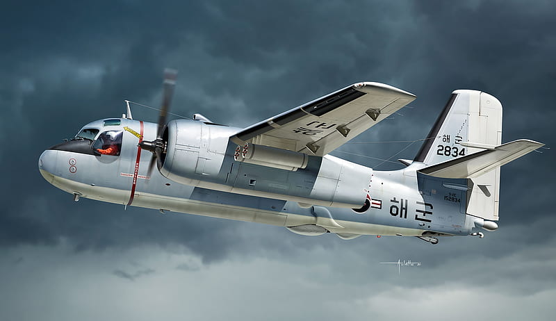 Military Transport Aircraft, Grumman C-2 Greyhound, Aircraft, Transport Aircraft, Warplane, HD wallpaper