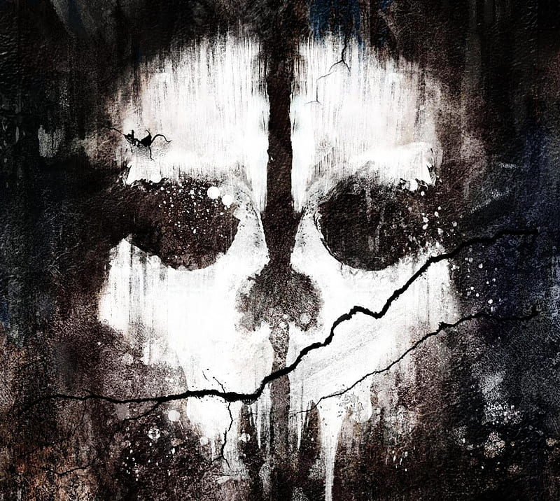 Ghosts, black, call of duty, cod, death, game, ghost, ops, skull, HD wallpaper