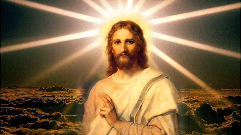 Jesus With Sparkling Light Jesus, HD wallpaper