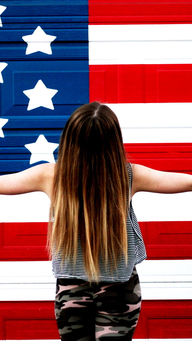 American Love, America, Flag, Graphically, July, Kids, Loyalty, Other, Patriotic, USA, HD phone wallpaper