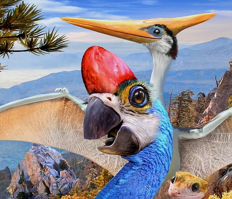 :), fantasy, bird, howard robinson, dinosaur, howaer robinson, HD wallpaper