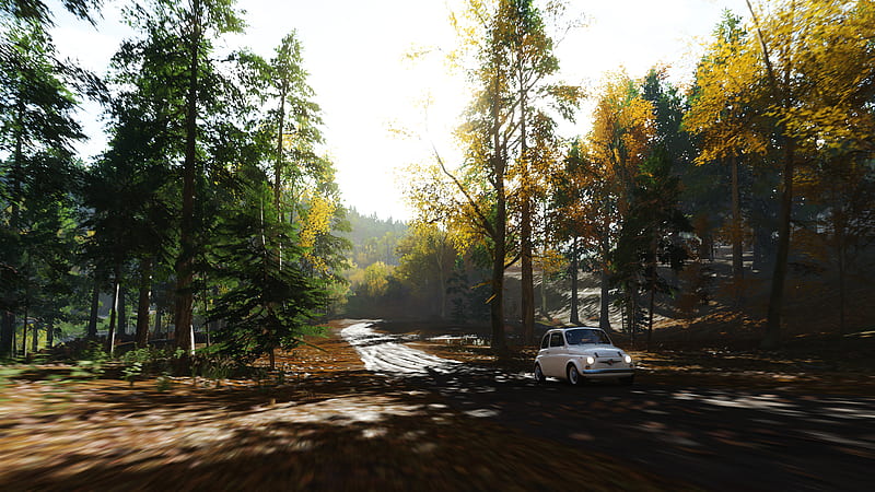 forza horizon 4, forest, retro car, road, trees, Games, HD wallpaper