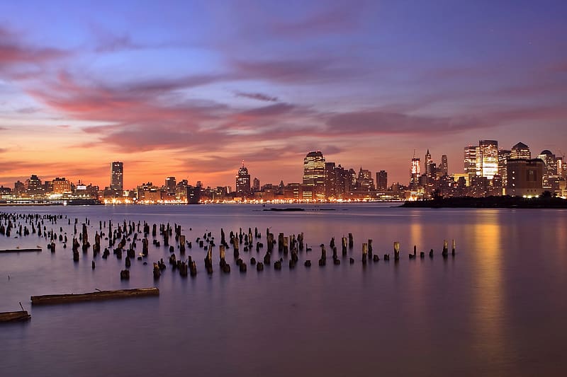 Cities, Usa, New York, Manhattan, Jersey City, HD wallpaper