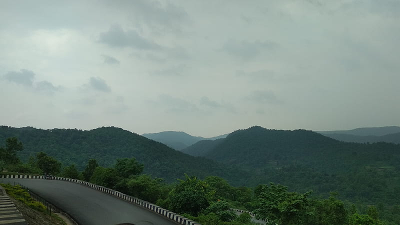Valley of vanity , mountain, pahad, patratu, road, travel, HD wallpaper