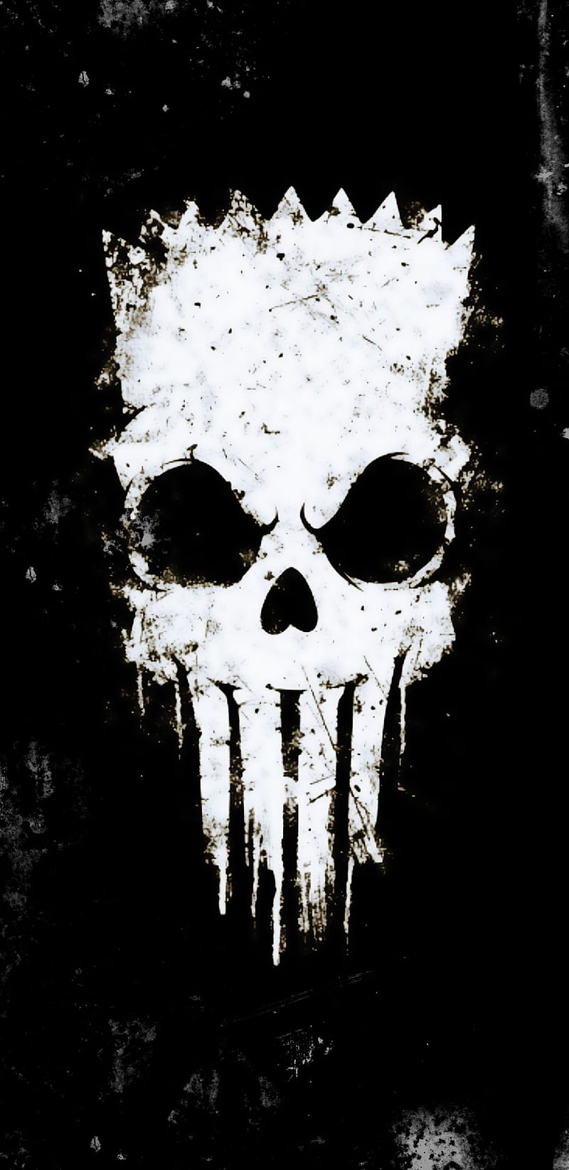 Bart Skull, bart, skull, simpson, homer, skulls, dead, scary, HD phone wallpaper