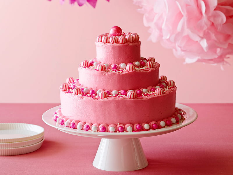 Birtay Cake with Hot Pink Butter Icing Recipe. Ina Garten, HD wallpaper