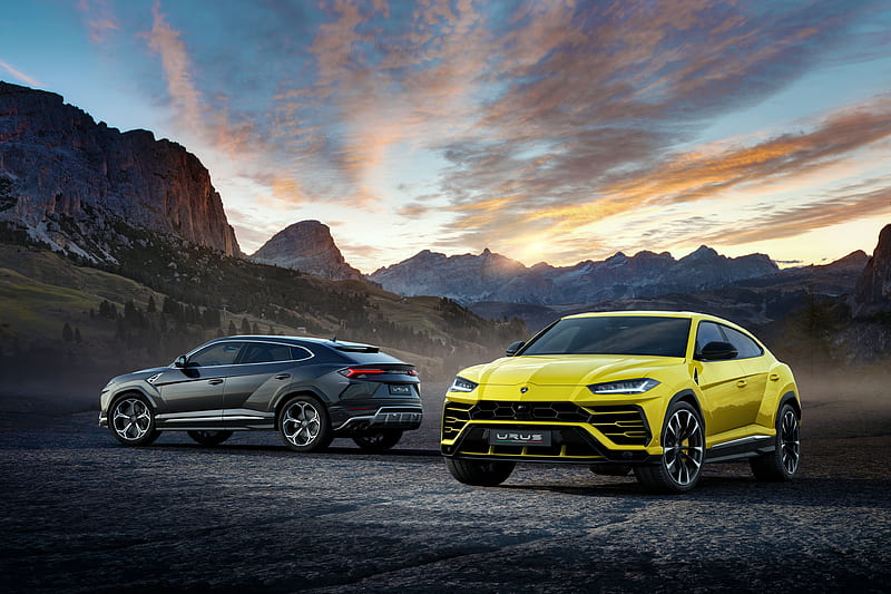 Lamborghini Urus Black And Yellow , lamborghini-urus, lamborghini, 2018-cars, suv, carros, HD wallpaper