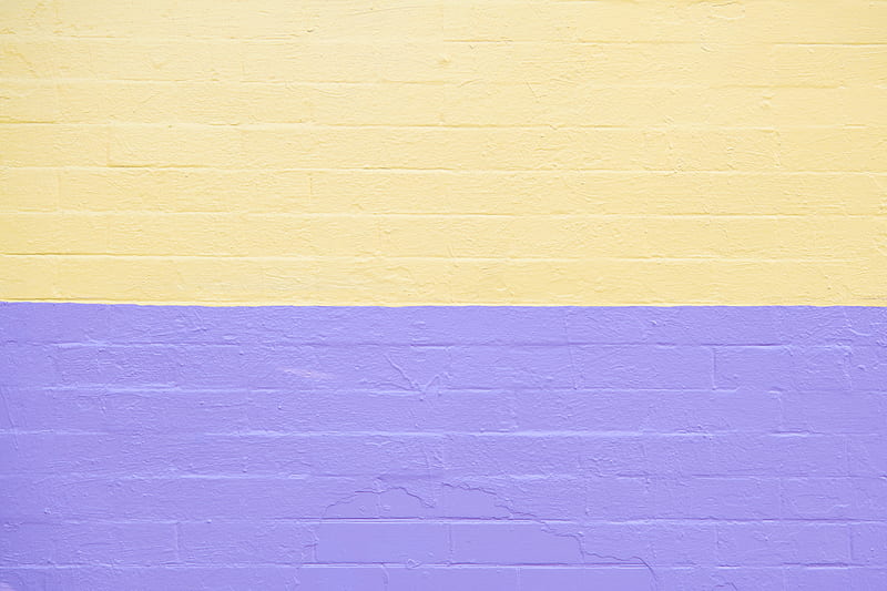 wall, paint, texture, yellow, purple, HD wallpaper