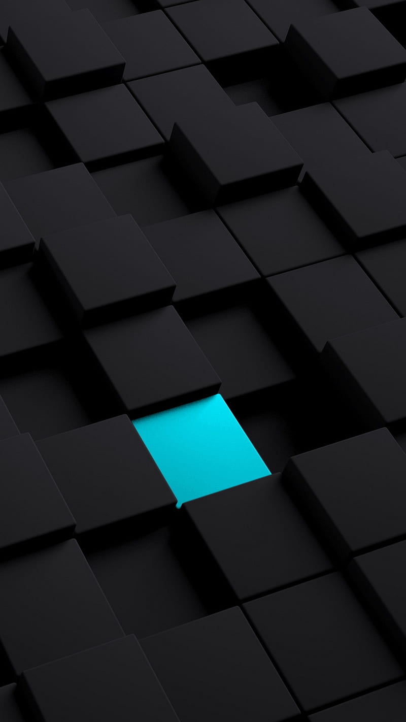 Cube, abstract, background, black, blue, cubes, dark, light, theme, HD  phone wallpaper | Peakpx