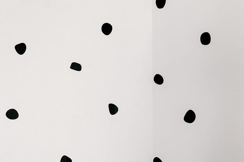 Black and White Polka Dot Textile, HD wallpaper