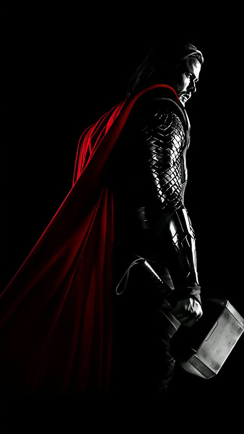 Thor, black, man, HD phone wallpaper Thor, black, man, HD phone wallpaper