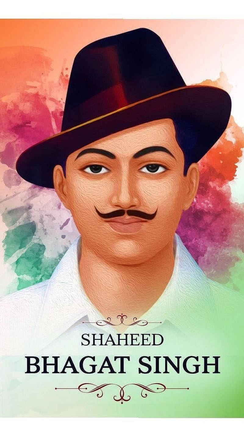 Shahid Bhagat Singh, Figurative Painting, dom fighter, HD phone wallpaper
