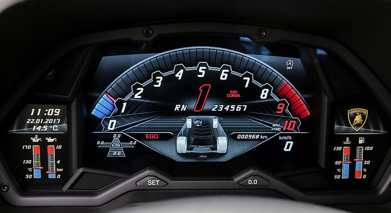 2017 Lamborghini Aventador S - Digital Instrument Cluster , car, HD wallpaper