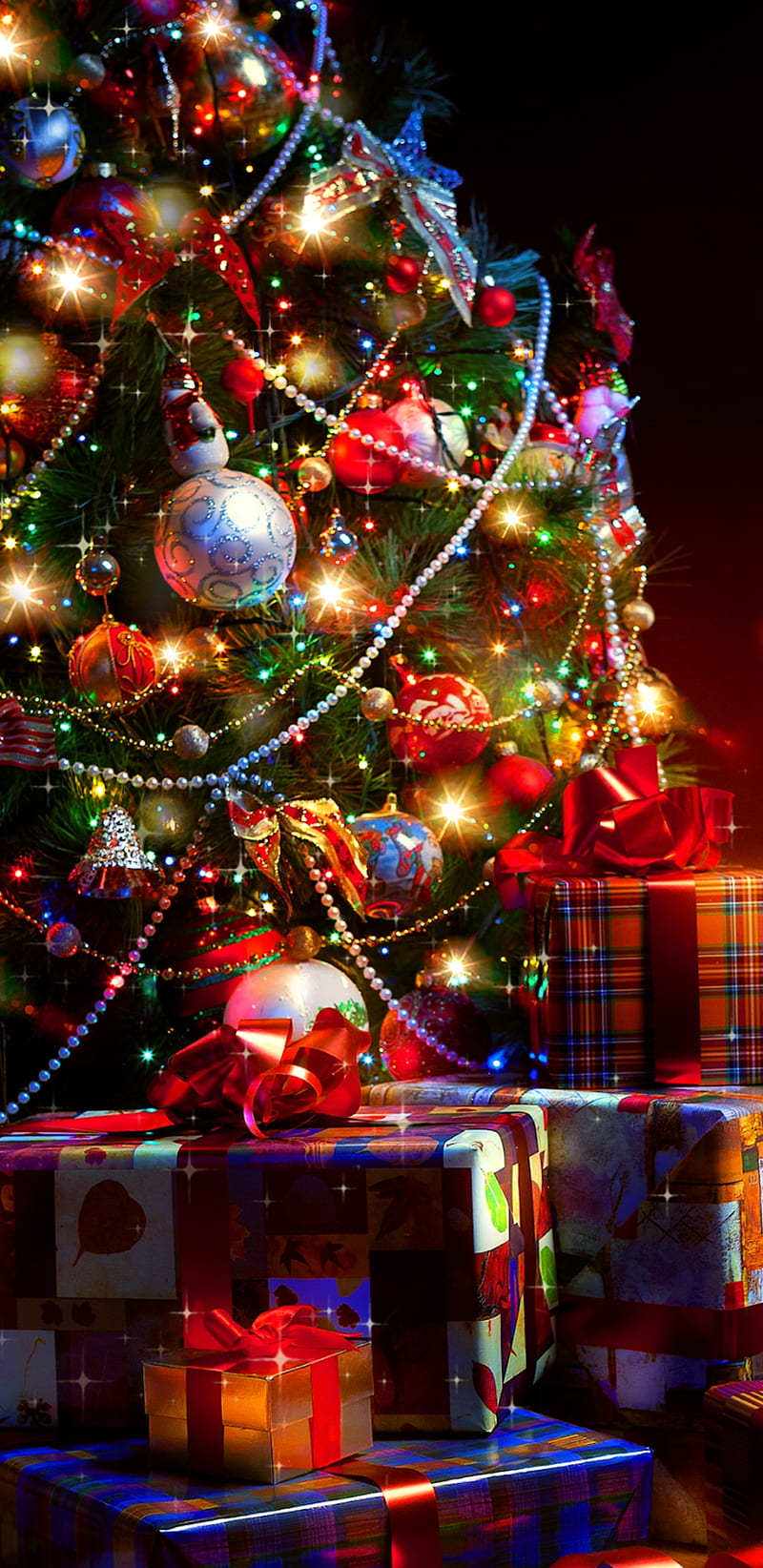 Underneath The Tree, christmas, santa, christmas season, merry, merry christmas, holiday, HD phone wallpaper