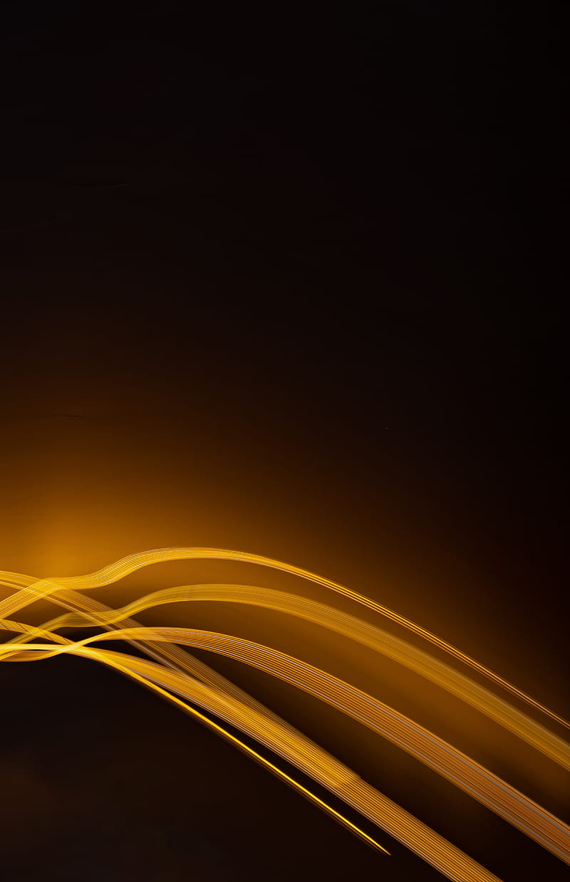 lines, light, long exposure, yellow, abstraction, HD phone wallpaper