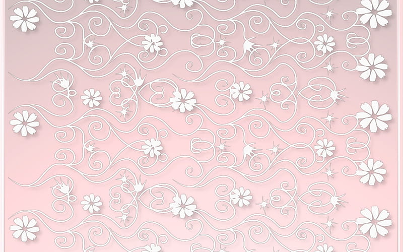 Texture, pattern, flower, paper, pink, white, HD wallpaper