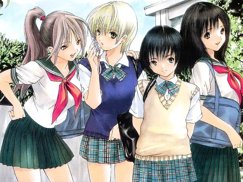 strawberry 100%, anime, manga, girls, school girls, strawberry 100 percent, HD wallpaper