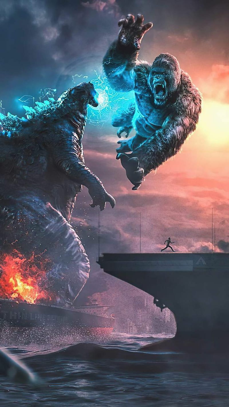 Godzilla vs Kong , godzilla vs kong, team godzilla, team kong, HD phone wallpaper