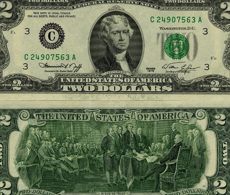 Two Dollars, Dollar, USA, Note, Currency, US, Two Dollar, 2 Dollars, HD ...