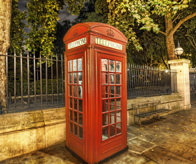 Telephone Box, londyn, HD wallpaper