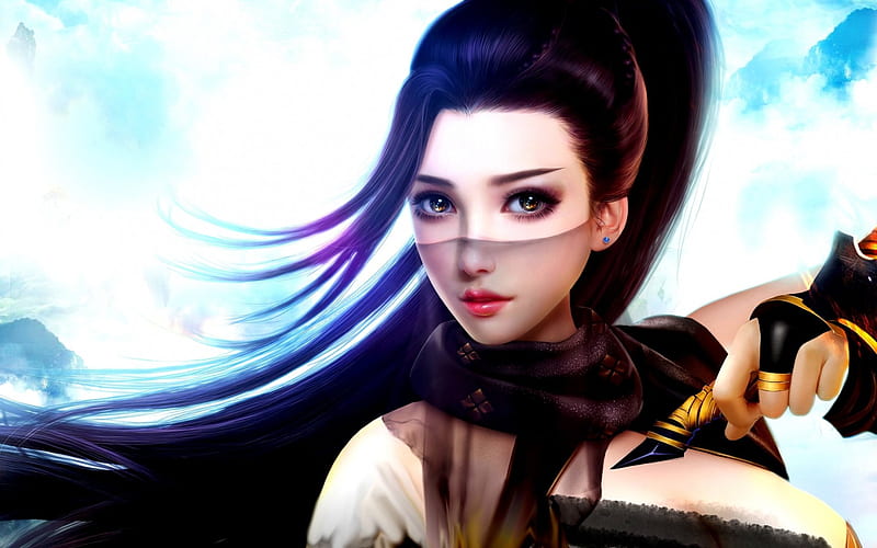 Beauty, character, game, girl, HD wallpaper (Đẹp, nhân vật, game, cô gái, hình nền HD): Hình nền HD về các nhân vật nữ trong trò chơi không chỉ đẹp mắt mà còn vô cùng sáng tạo và nghệ thuật. Nhấn vào để khám phá những cô gái game thủ quyến rũ nhất!