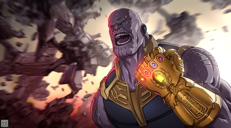 Avengers Infinity War Thanos Gauntlet Artwork, avengers-infinity-war, thanos, artwork, artist, , digital-art, HD wallpaper
