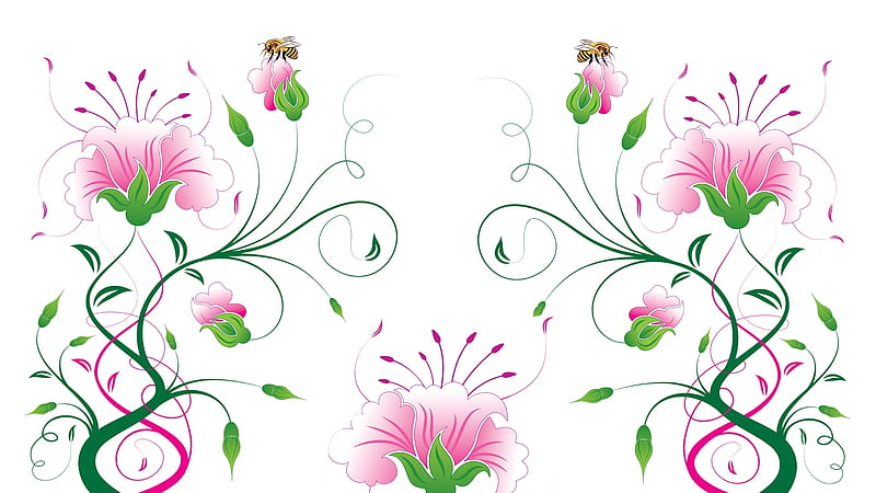 Bee on Flower, bee, summer, flowers, spring, Firefox Persona theme ...