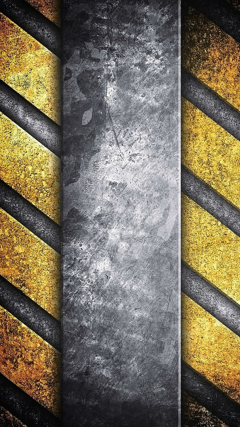 Metal, abstract, line, silver, steel, texture, thin, yellow, HD phone wallpaper