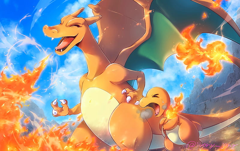 Pokémon, Charizard (Pokémon) , Charmander (Pokémon), HD wallpaper