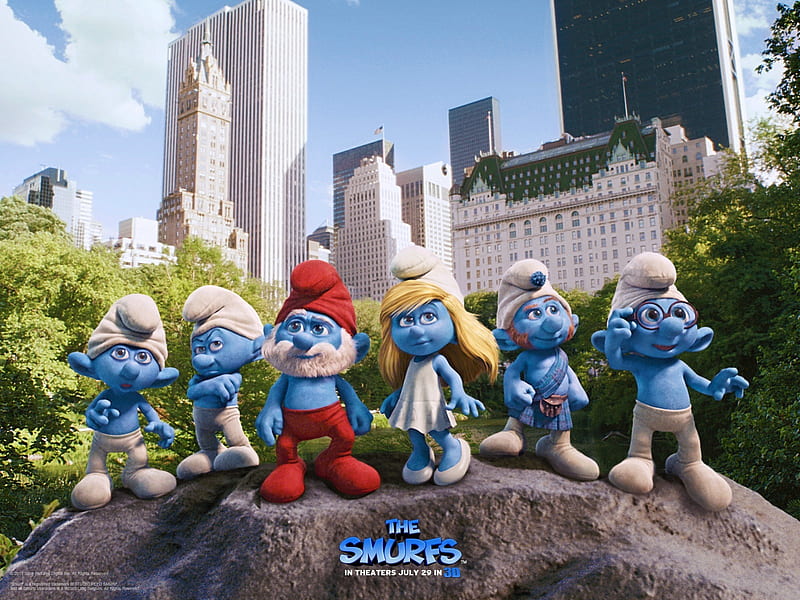 The Smurfs 3D Movie 01, HD wallpaper