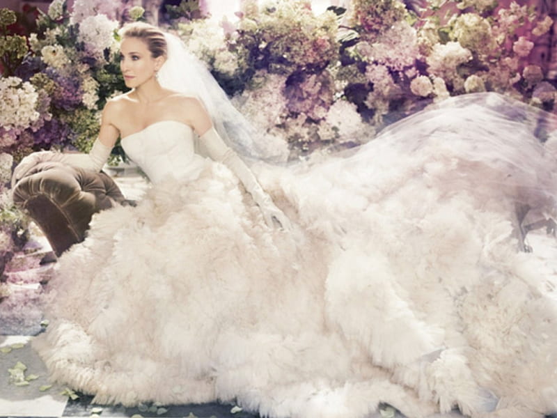 Beautiful Bride, beautiful dress, femininity, bride, beauty, wedding, princess, HD wallpaper
