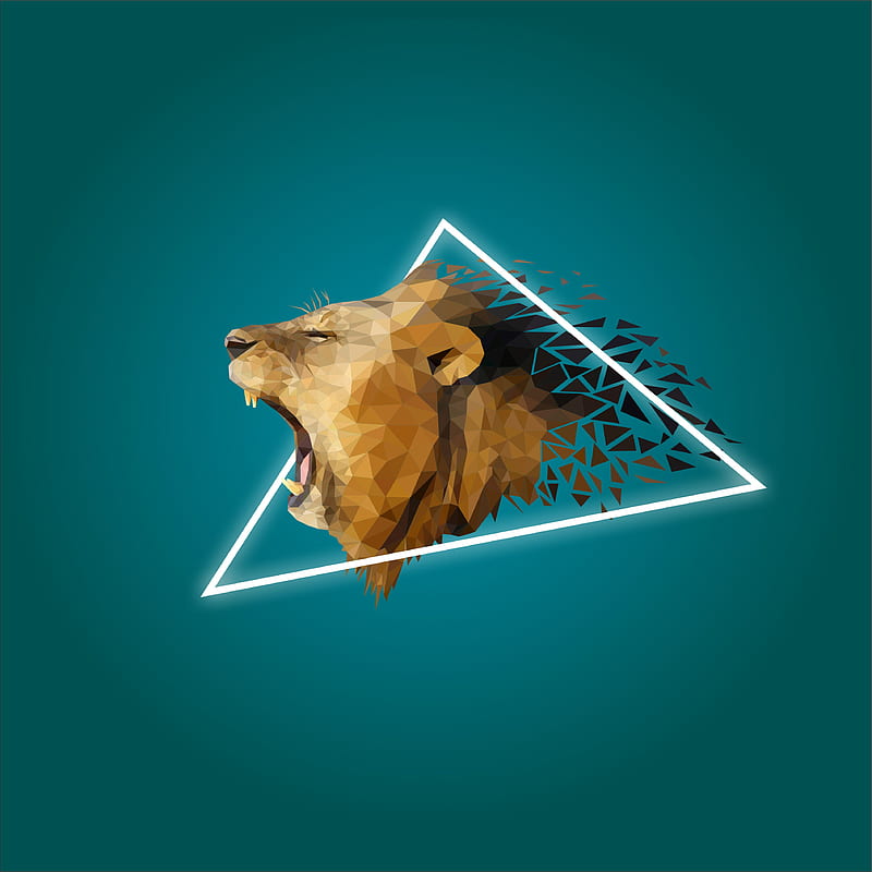 HD low poly lion wallpapers | Peakpx