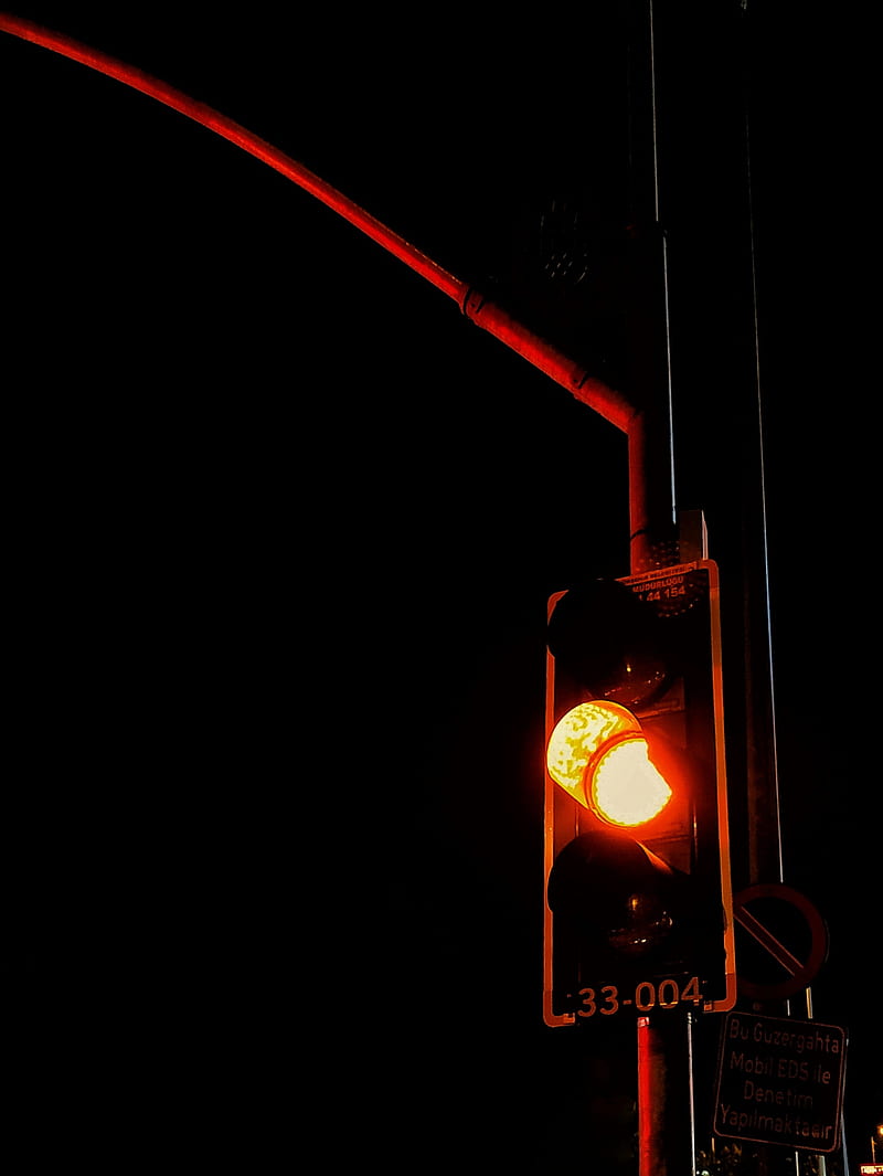 red traffic light street