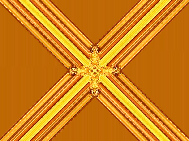 Gold cross, yellow, gold, cross, x, HD wallpaper