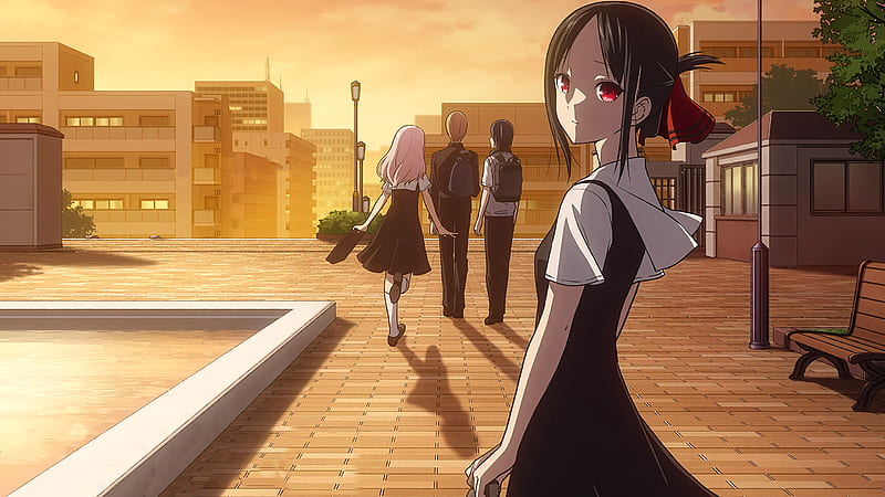 Anime, Kaguya-sama: Love is War, Chika Fujiwara, Kaguya Shinomiya, Miyuki Shirogane, HD wallpaper