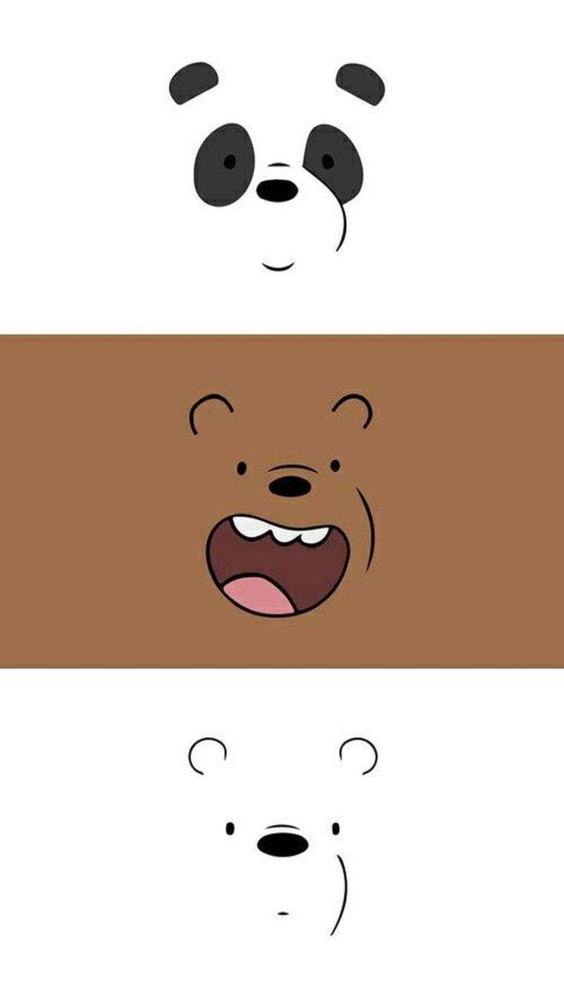We Bare Bears, leeeeeeeeleebo, bare bears, we bare brars, cartoon, drawing, cute, animals, animal, all, HD phone wallpaper