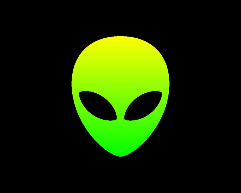 alien face, gizzzi, green, black, yellow, labrano, face, alien, HD wallpaper
