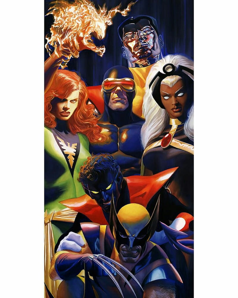 X Men, alex ross, marvel, mutants, ross art, HD phone wallpaper