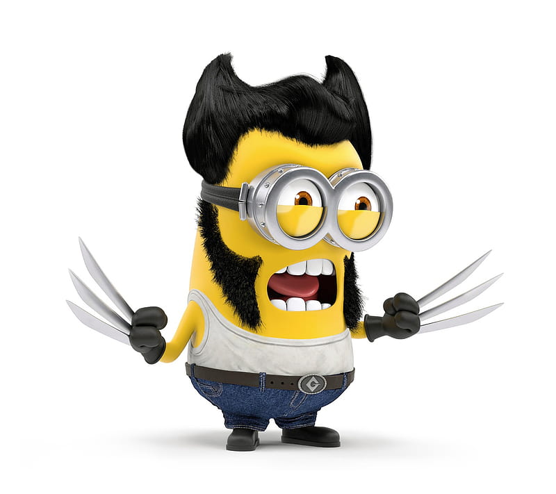 Wolverine Minion, cute, funny, HD wallpaper
