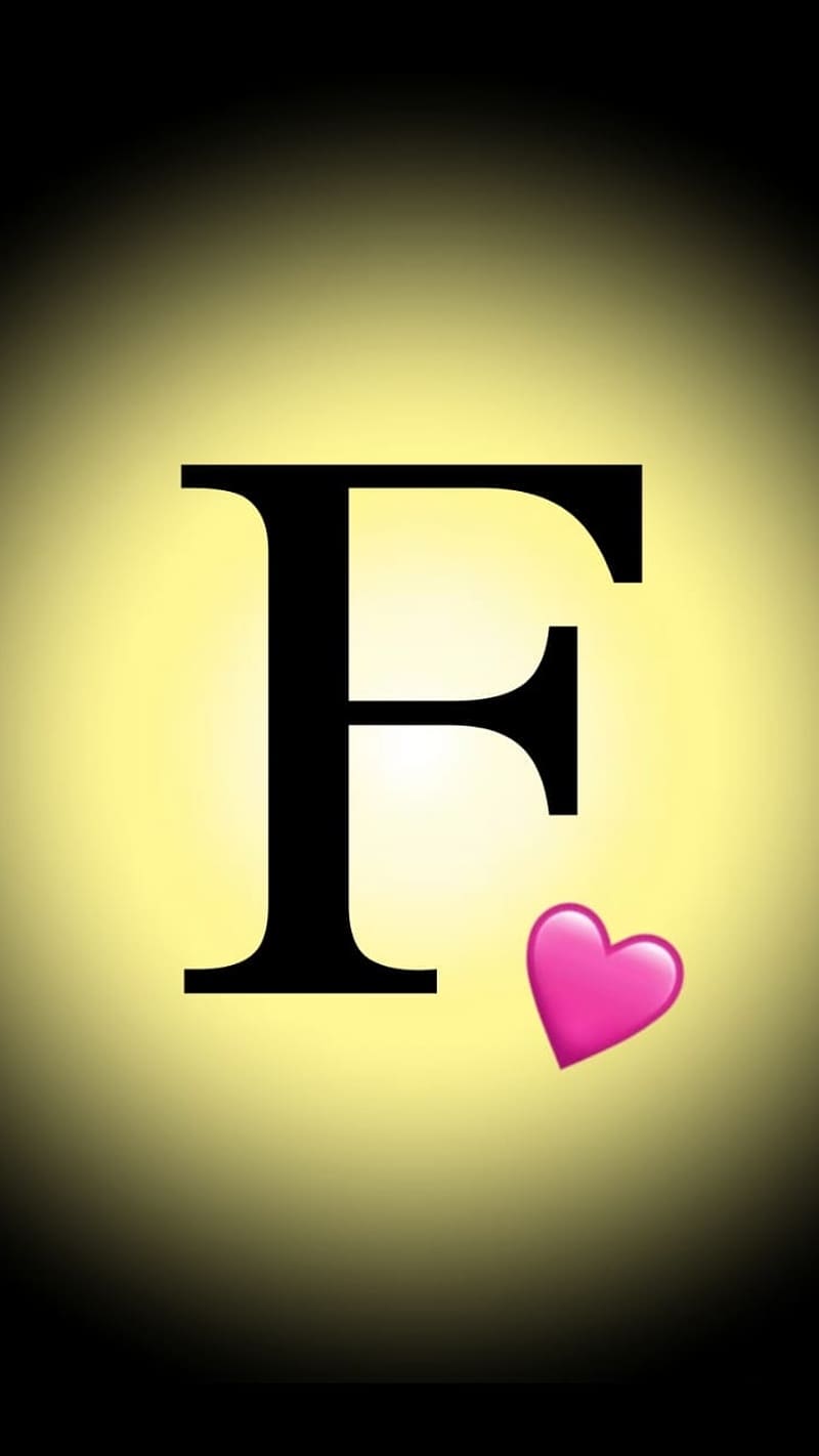 F Naam Ke, f pink heart, letter f, HD phone wallpaper