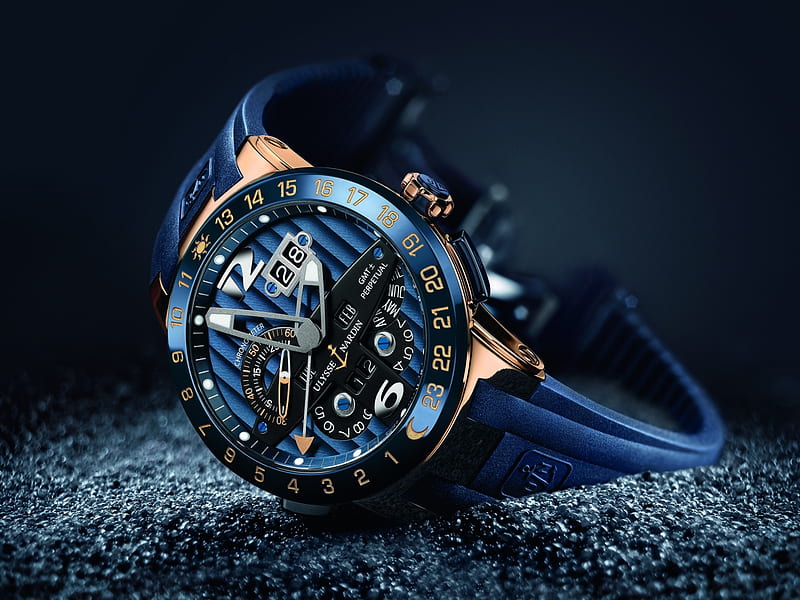 Ulysses Nardin Watch, Ulysses Nardin, watch, time, Timepiece, Leather, technology, luxury, HD wallpaper