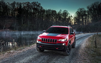 Jeep Cherokee Trailhawk, SUVs, 2018 cars, morning, offroad, Cherokee Trailhawk, Jeep, HD wallpaper