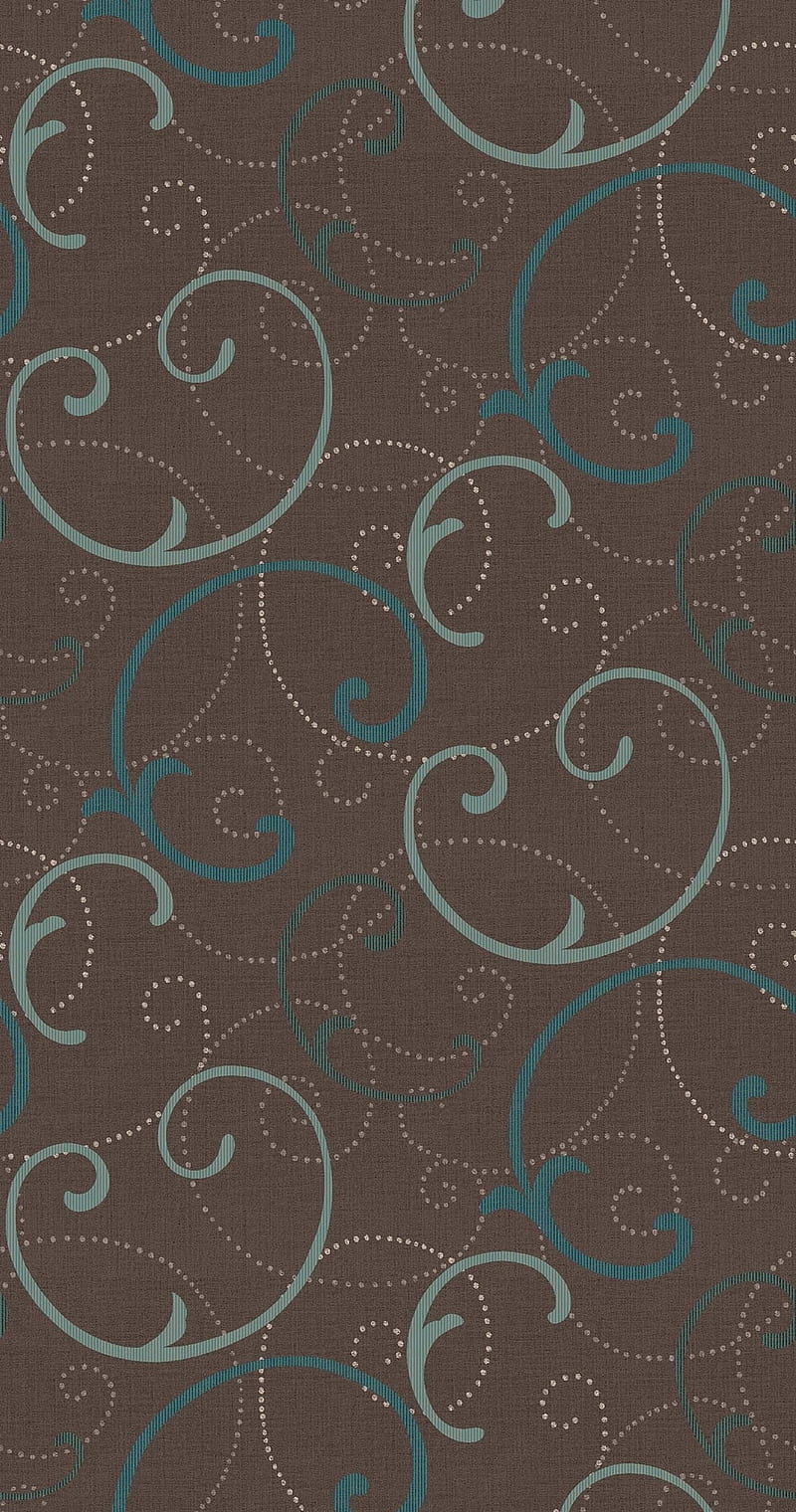brown, spiral, damask, blue, pattern, desenho, vintage, texture, retro, HD phone wallpaper