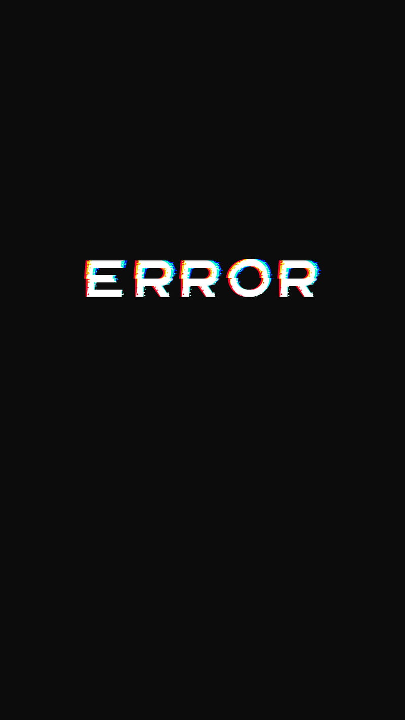 Error Glitch Effect, black, text, HD phone wallpaper