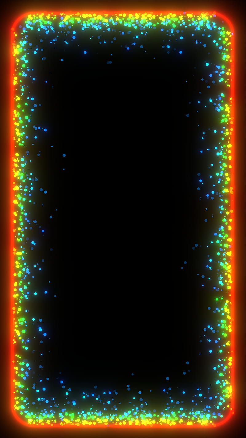 RGB Stars Frame 3, black, colored border, dark, galaxy, glow, light, neon  frame, HD phone wallpaper | Peakpx